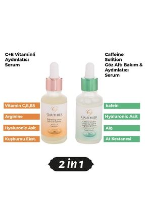 C + E Vitaminli Aydınlatıcı Serum & Caffeine Solution Göz Altı Bakım Aydınlatıcı Serum 0205