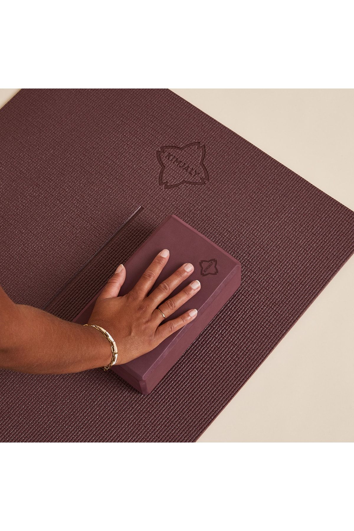 Decathlon-Claret Red Kimjaly Foam Yoga Block - Claret Red Single Size 3