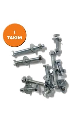 M8x25 Akb Anahtar Başlı Civata + Somun + Pul (1 Takım) SAAKBTKMM825