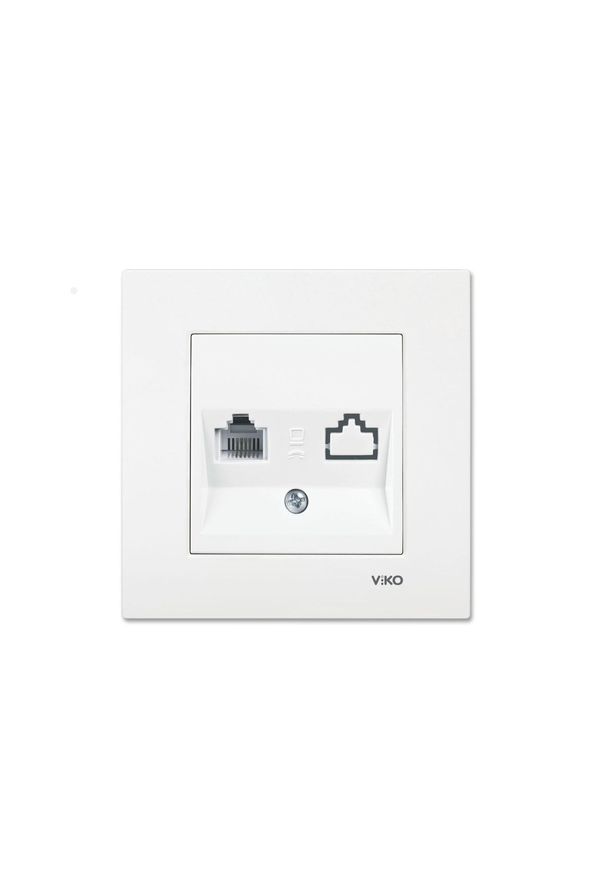 Tamer Elektrik-Viko Karre White Numeris Telephone Socket Rj11 Frame Included90967013 1