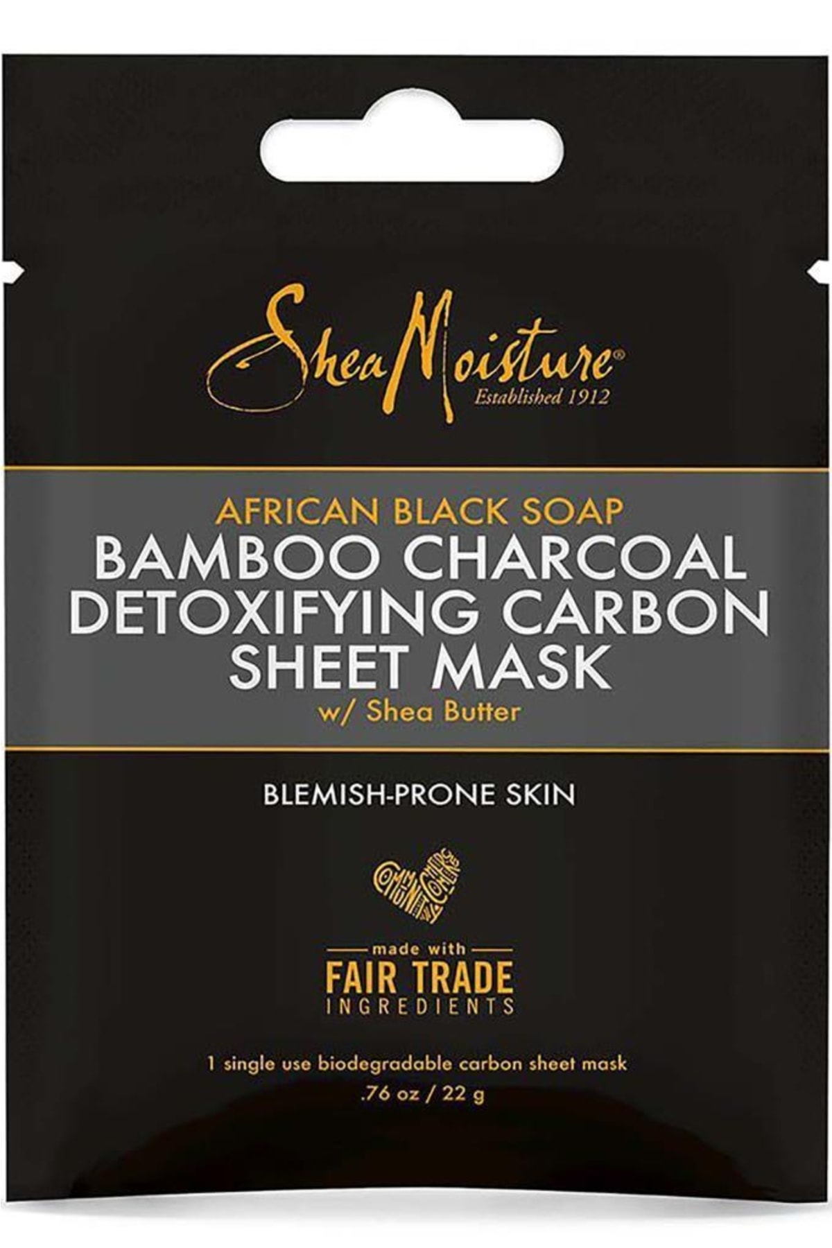 Shea Moisture Afrika Siyah Sabunu Ve Bambu Kömürü Detoks Yaprak Maske Tek Kullanımlık