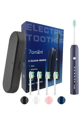 Şarj Edilebilir Elektrikli Mavi Diş Fırçası 5 Modlu 4 Yedek Başlık Seyahat Kabı Hediye TYC00512463845