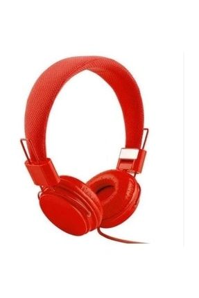 Mikrofonlu Kafa Bantlı Renkli Kulaklık Ep05 Kırmızı AA74
