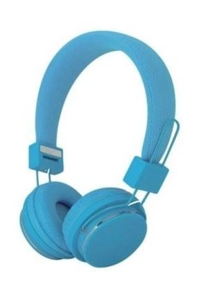 Mikrofonlu Kafa Bantlı Renkli Kulaklık Color EP05 Mavi AA74