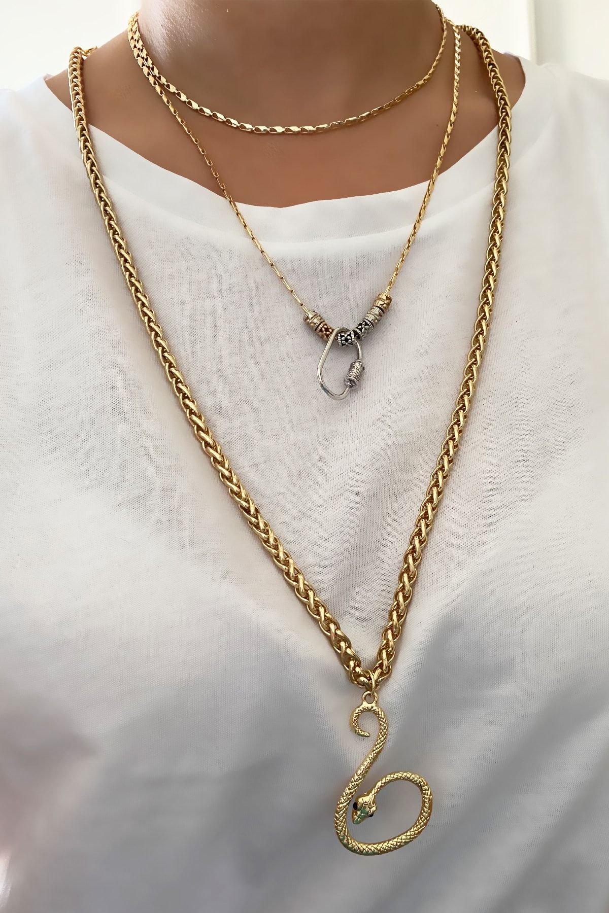 Triple necklace outlet
