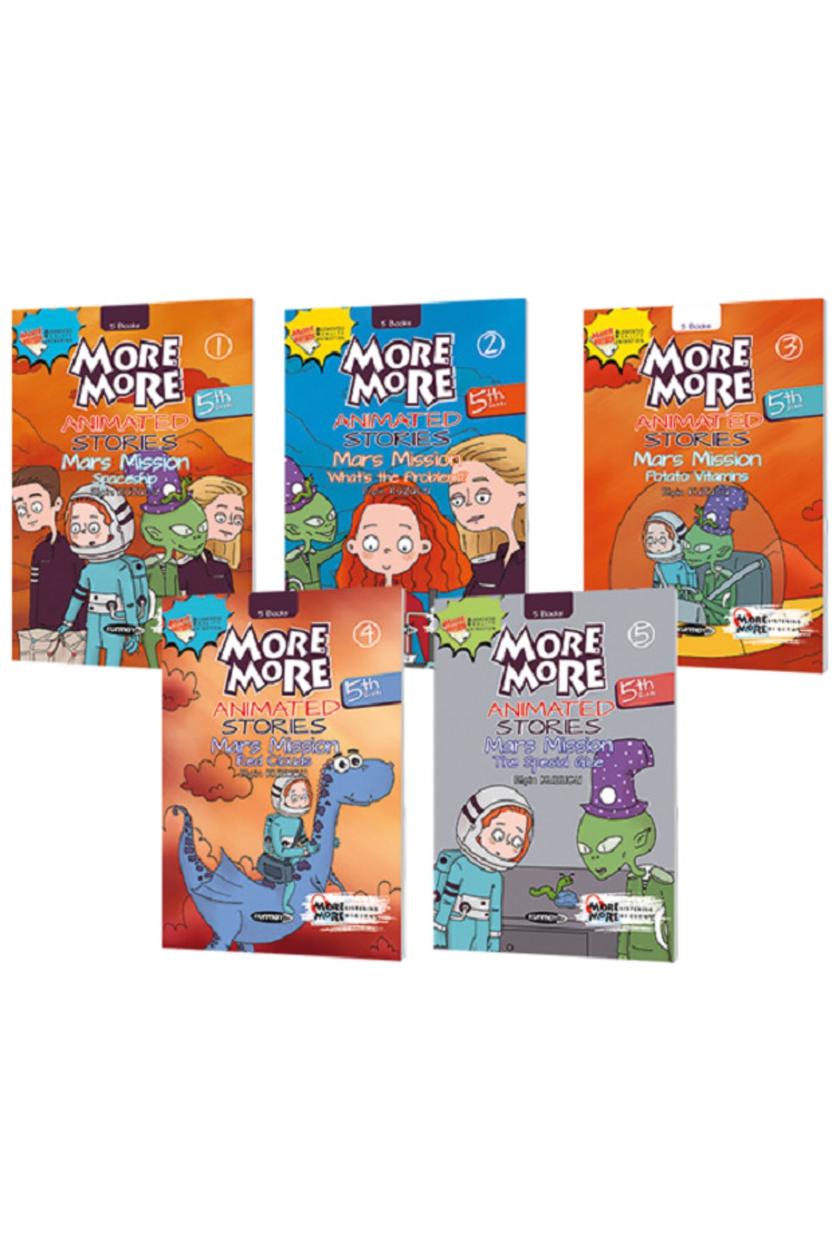 Kurmay ELT 5. Sınıf More And More 5'li Ingiizce Hikaye Seti Kurmay Yayınları Animated Stories 2022-2023 Yeni