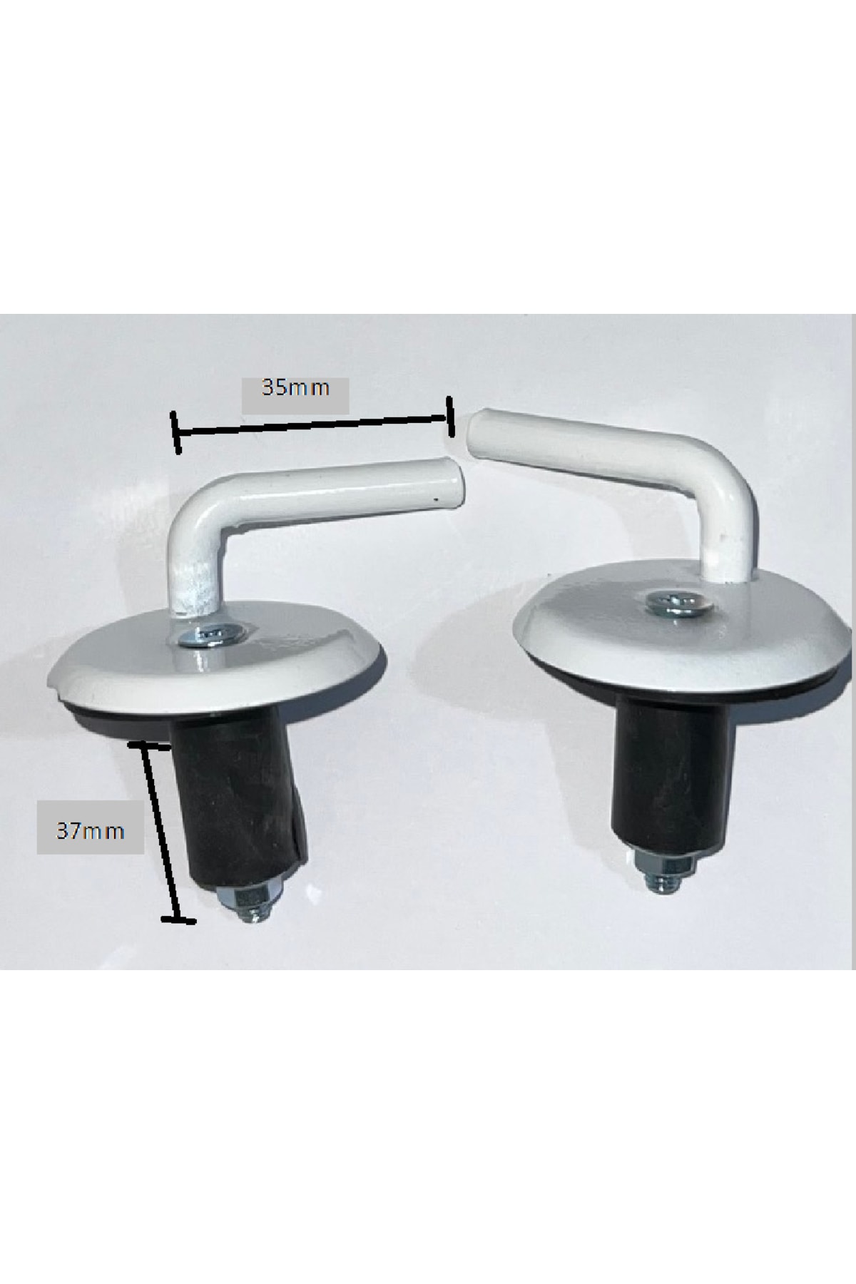 SAYRA Klozet Kapak Vidası Üstten Sıkma Metal (beyaz)