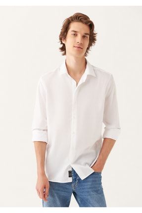 Beyaz Gömlek Slim Fit / Dar Kesim 0210465-620