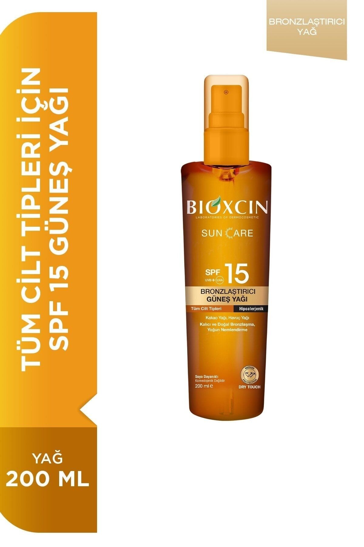 Biox Cin Sun Care Бронзирующее масло 200 мл 15 Sp bronzyag200