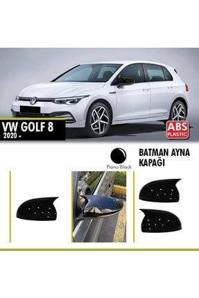 Golf 8 Batman Yarasa Ayna Kapağı 2020 Uyumlu Üzeri Parlak Siyah G8MC08212BG