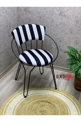 Leno 45 Cm Zebra Metal Ayaklı Sandalye, Cafe Bar Sandalyesi Zr5331 Leno115204