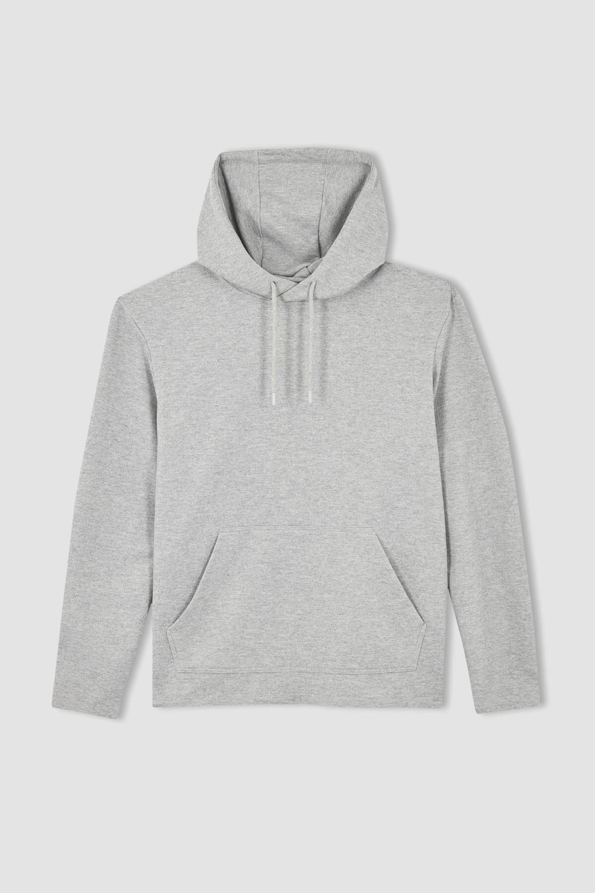 سویشرت مردانه خاکستری دفاکتو | X6031AZ22AU اورجینال - تصویر 6