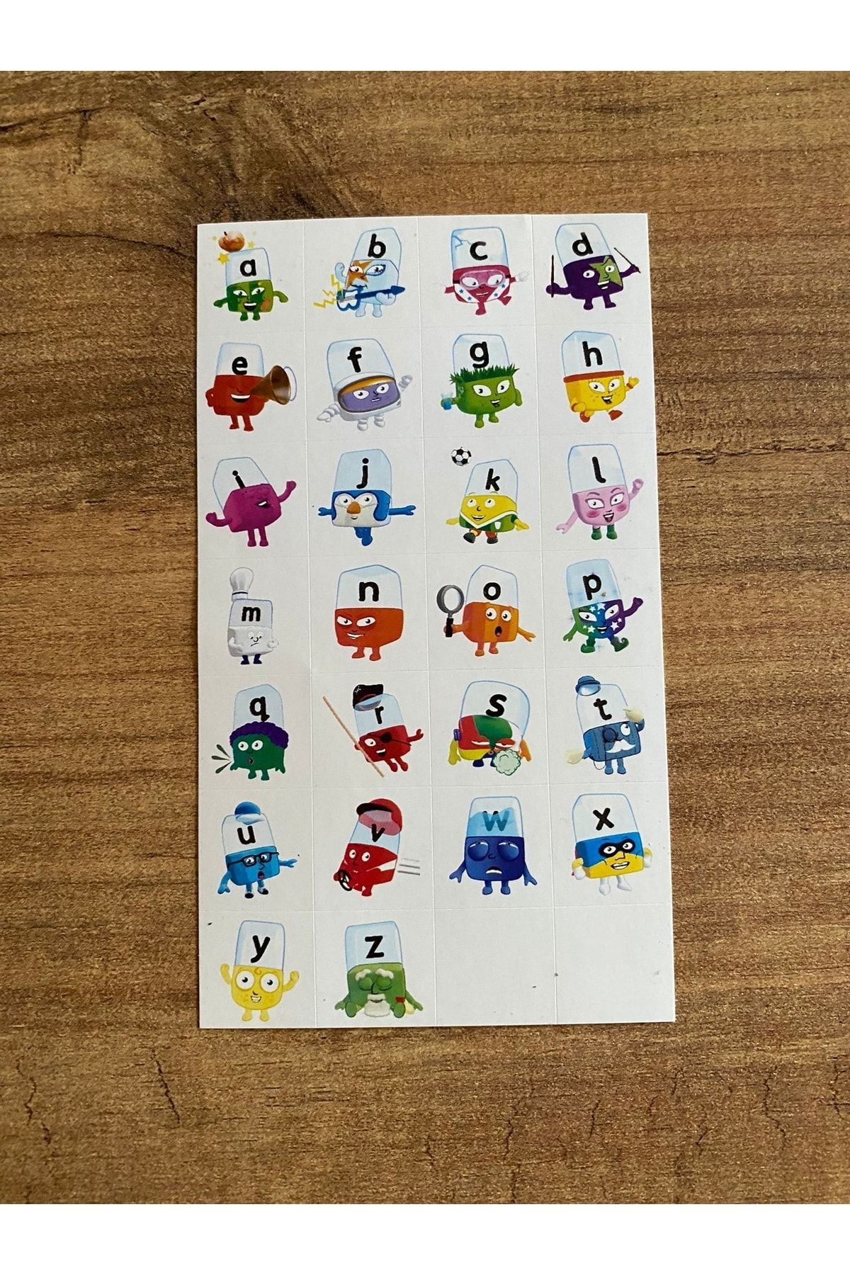 ZK Toys-Alphabet Blocks Interlocking Unit Cube - 1 Series Sticker Gift Alphablocks 5