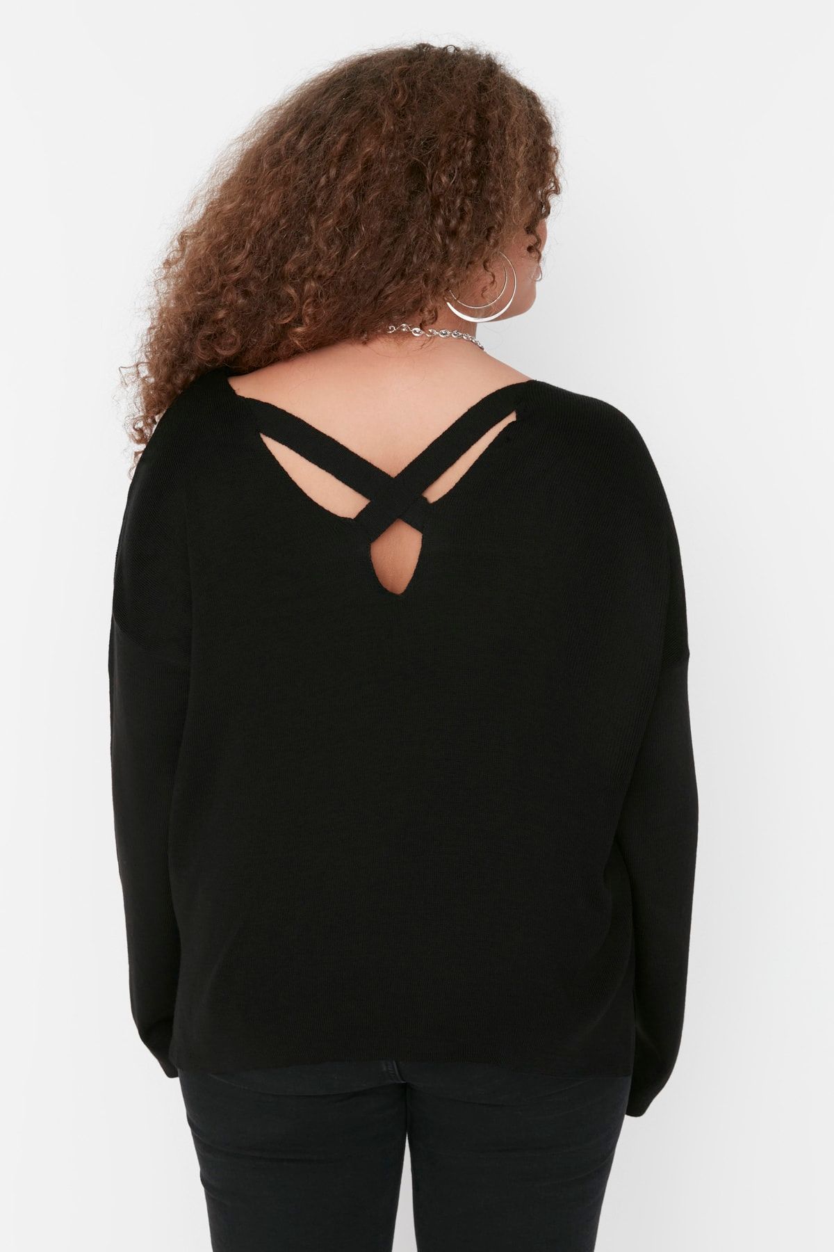 Plus size clearance criss cross sweater