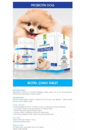 Probiotin Dog Pharma 50 Tablet Biotin Çinko 0921