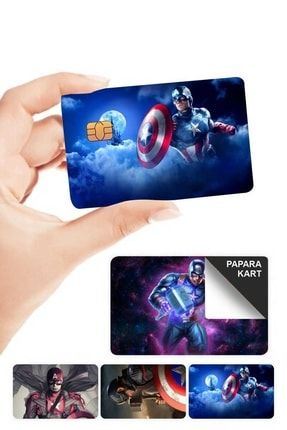 Captain America Papara Kart Kaplama Sticker 4 Adet TYC00519190752
