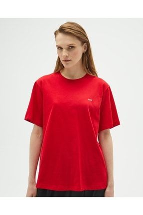 Kırmızı Oversize Uzun Unisex T-shirt JST100