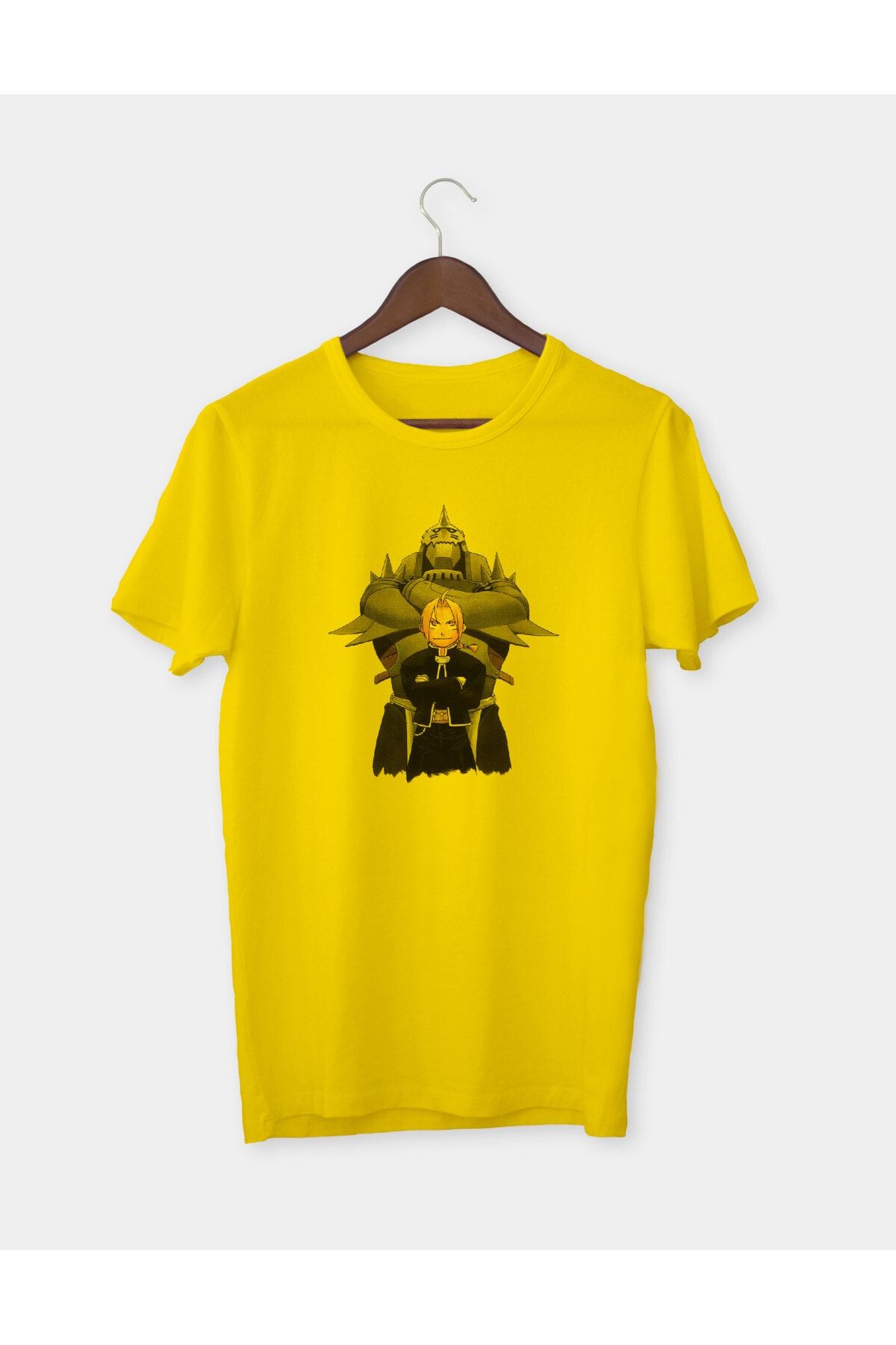 CREATSH-Anime Fullmetal Alchemist Brotherhood 1 Yellow Adult T-shirt Tee 1