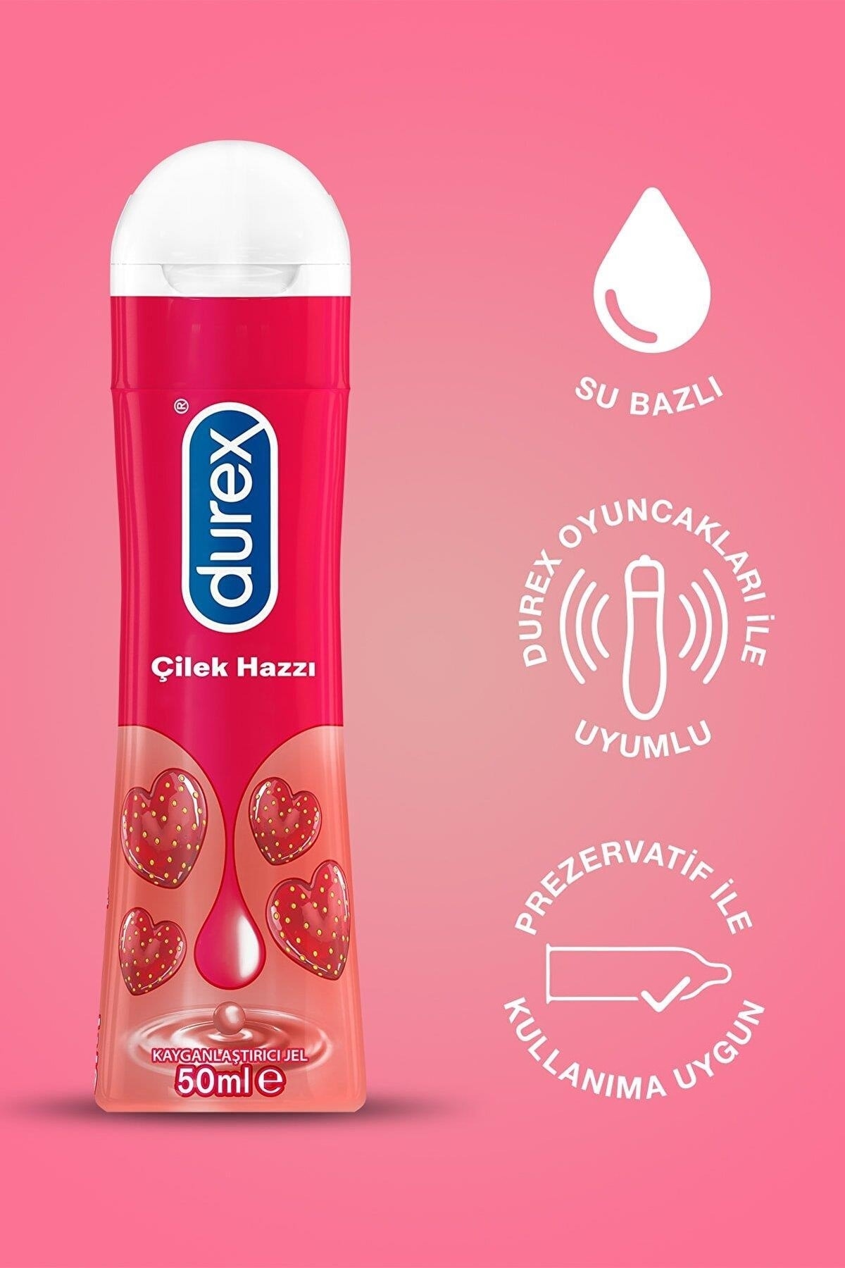 Play Kayganlaştırıcı Jel Çilek Hazzı 50 ml 3 Adet 3