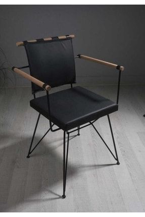 Siyah Penyez Sandalye Tel Mutfak Sandalyesi