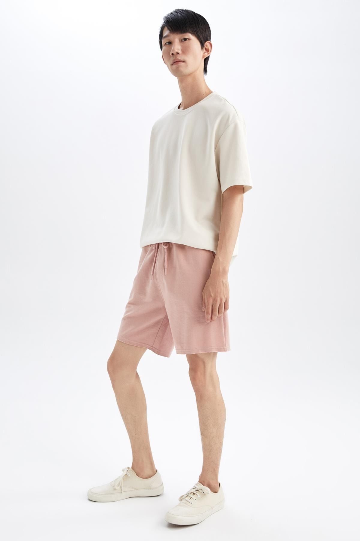 Mens slim shop fit cotton shorts
