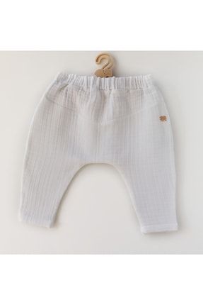 4 Katlı Müslin Beyaz Pantolon Şalvar TRN0022