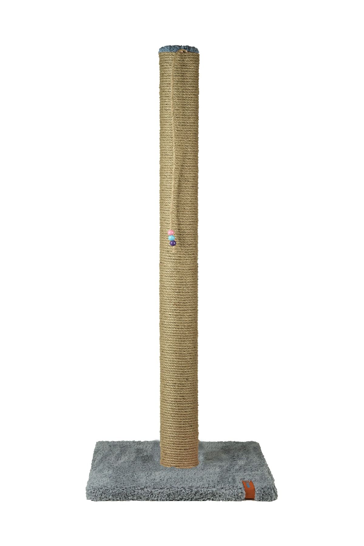 PUGALO-82cm Luxury Gray Cushion Scratching Post Jute with Catnip 2