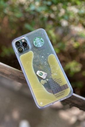 Iphone 12 Pro Max Starbucks Temalı Sulu Kılıf Açık Kahverengi iphone12promaxstarbucks