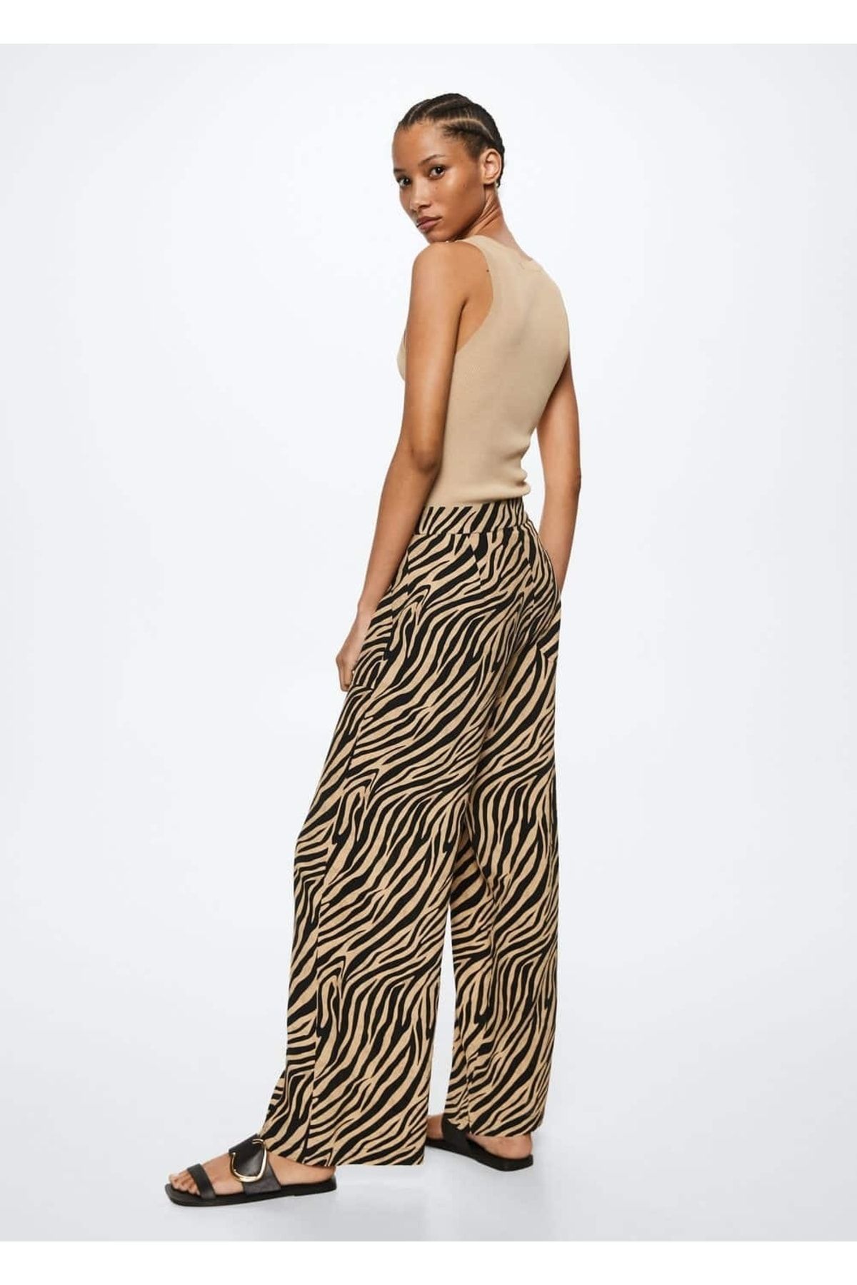 Mango leopard print trousers outlet