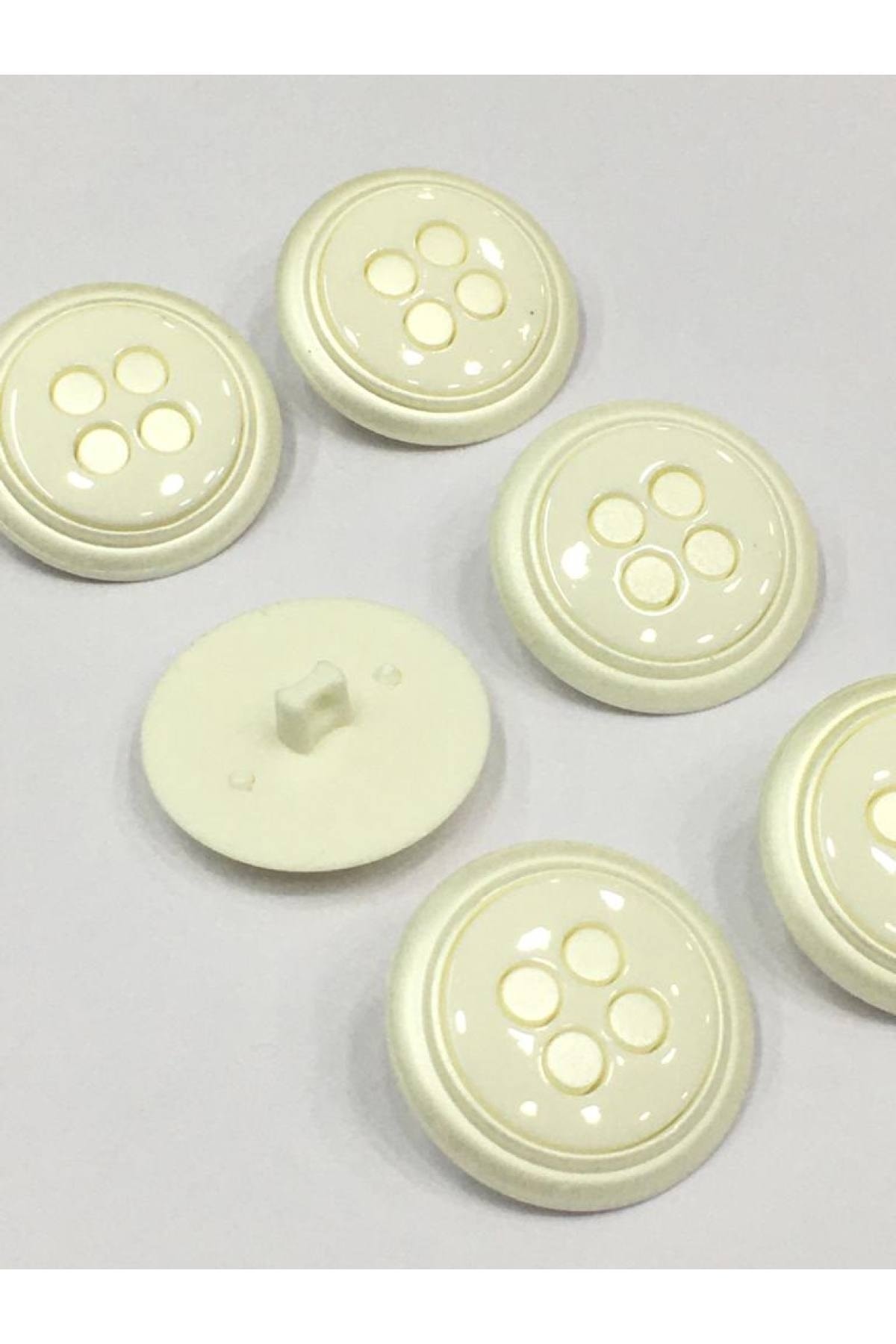 Trench Coat and Jacket Button Set of 6 Cream
