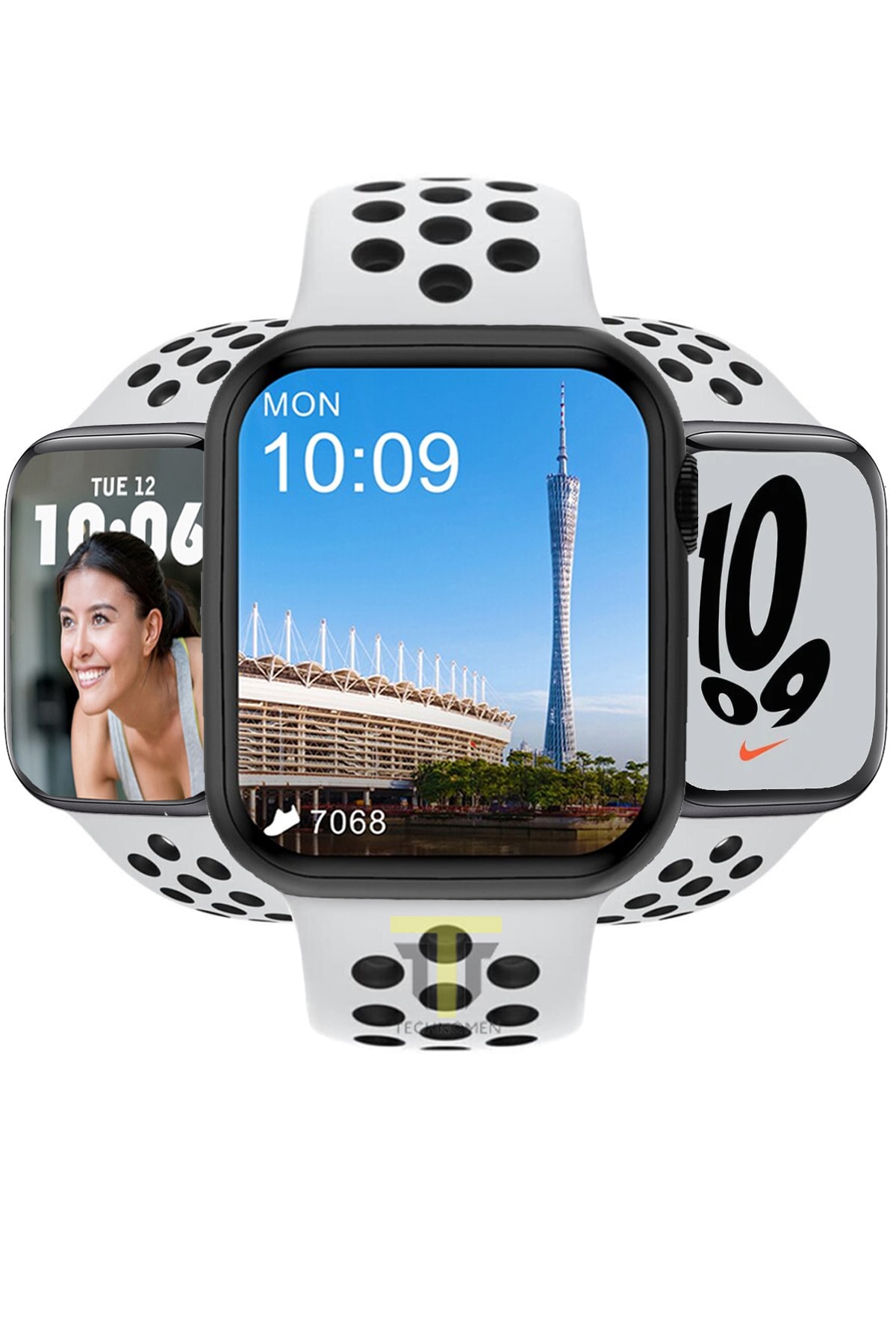 TECHNOMEN Watch 7 Dt Nlke Series Spor Smartwatch 2022 Akıllı Saat Nfc Siri Gps Bluetooth Çağrı Android Ios