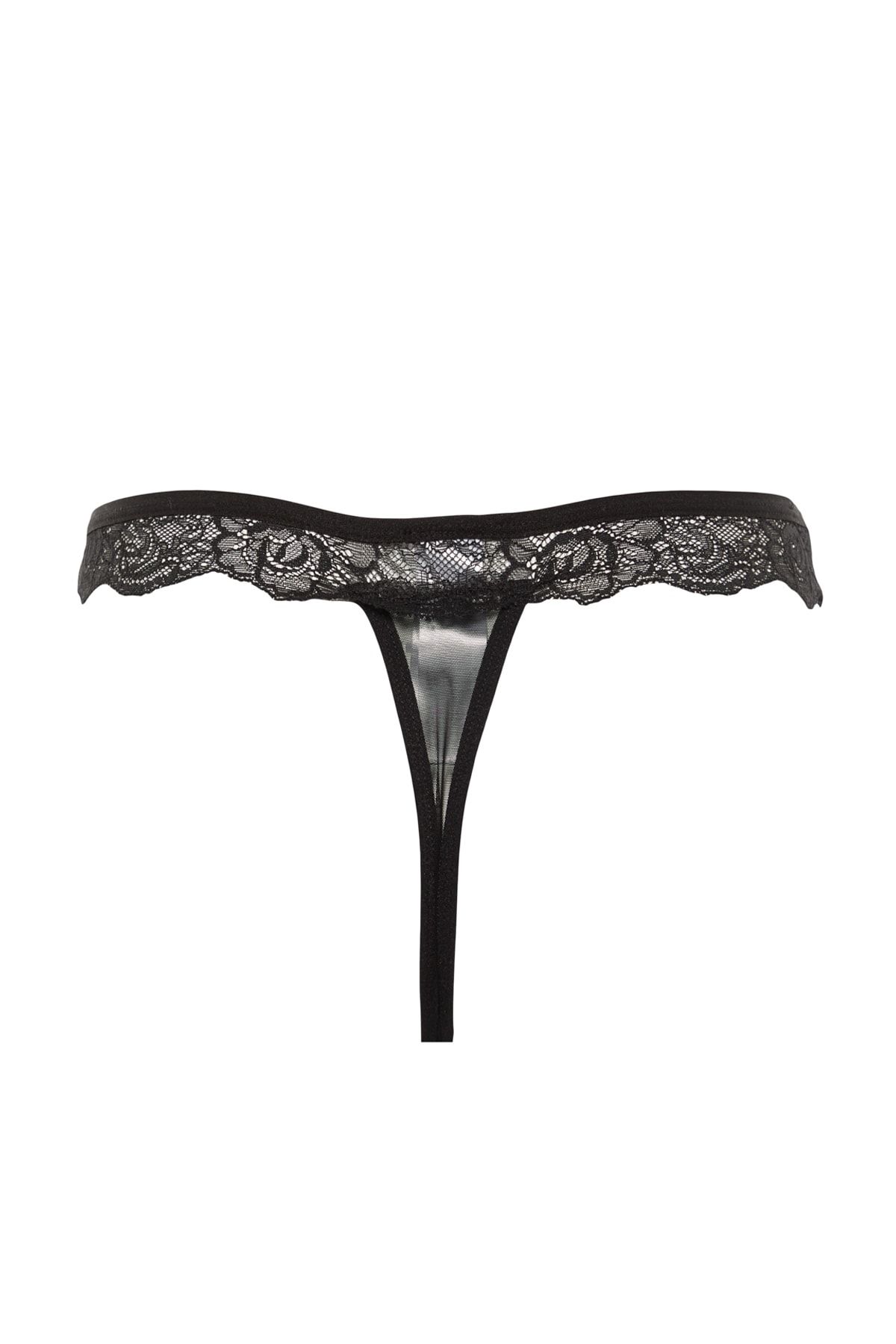 Trendyol Collection-Schwarze Spitzen-Strings im 2er-Pack THMAW23KU00040 9