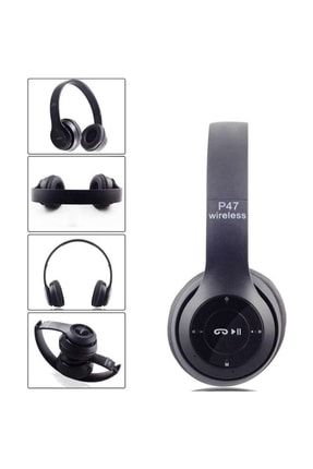 Siyah P47 Extra Bass Wireless Bluetooth Kulaklık 5.0 Edr p47