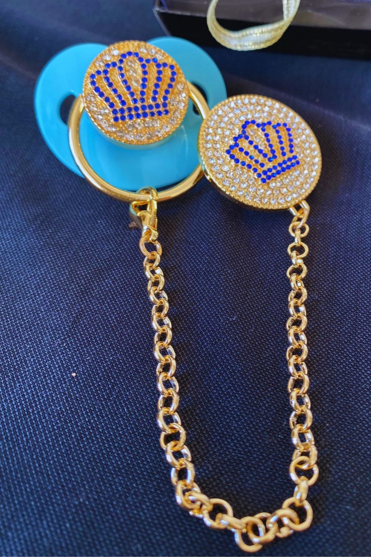 Gold plated pacifier sale