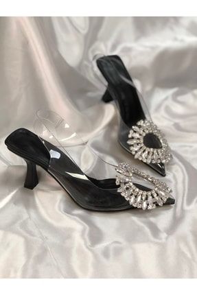 Jolie Şeffaf Taşlı Topuklu Ayakkabı JOLE902SG