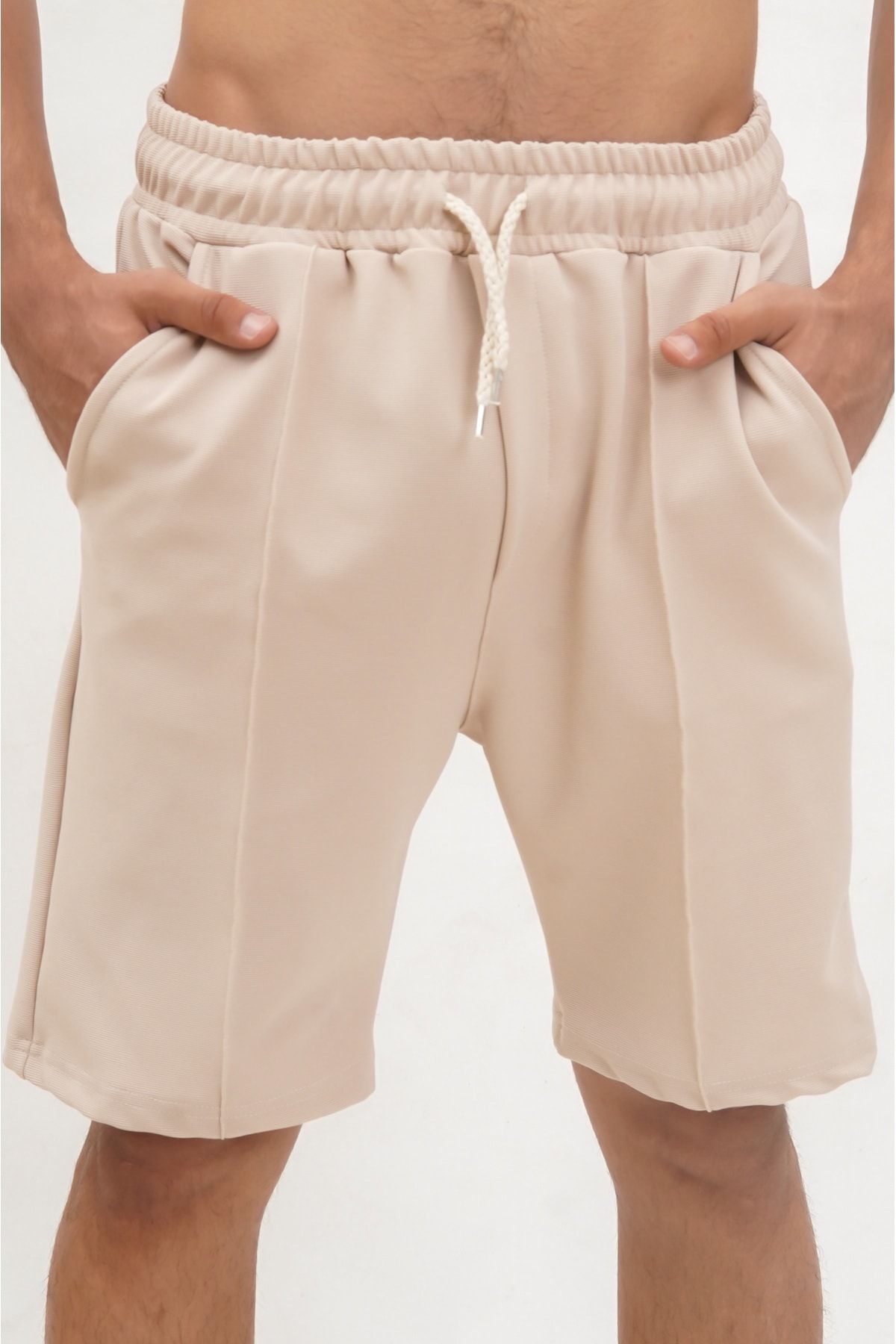 Beige sweat sales shorts mens