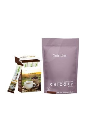 Nutriplus Nutricoffee Hindiba Kahve 100 gr + Hindiba Kahve 16 Adet 16x2 gr 0FARMASİ10