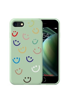 Iphone Se 2 ( Se 2020 ) Smile Gülücük Desenli Içi Kadife Lansman Silikon Kılıf se2smilelansman