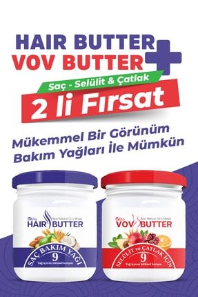 2 Li Butter Set Vov Butter Hair Butter 9 Bitkisel Yağ Karışımı 190x2 Ml 8680052707238