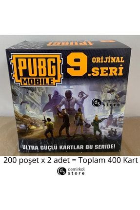 Pubg Mobile 9. Seri Oyun Kartları (200 Poşet X 2 Adet = Toplam 400 Adet Oyun Kartı) dspubg9