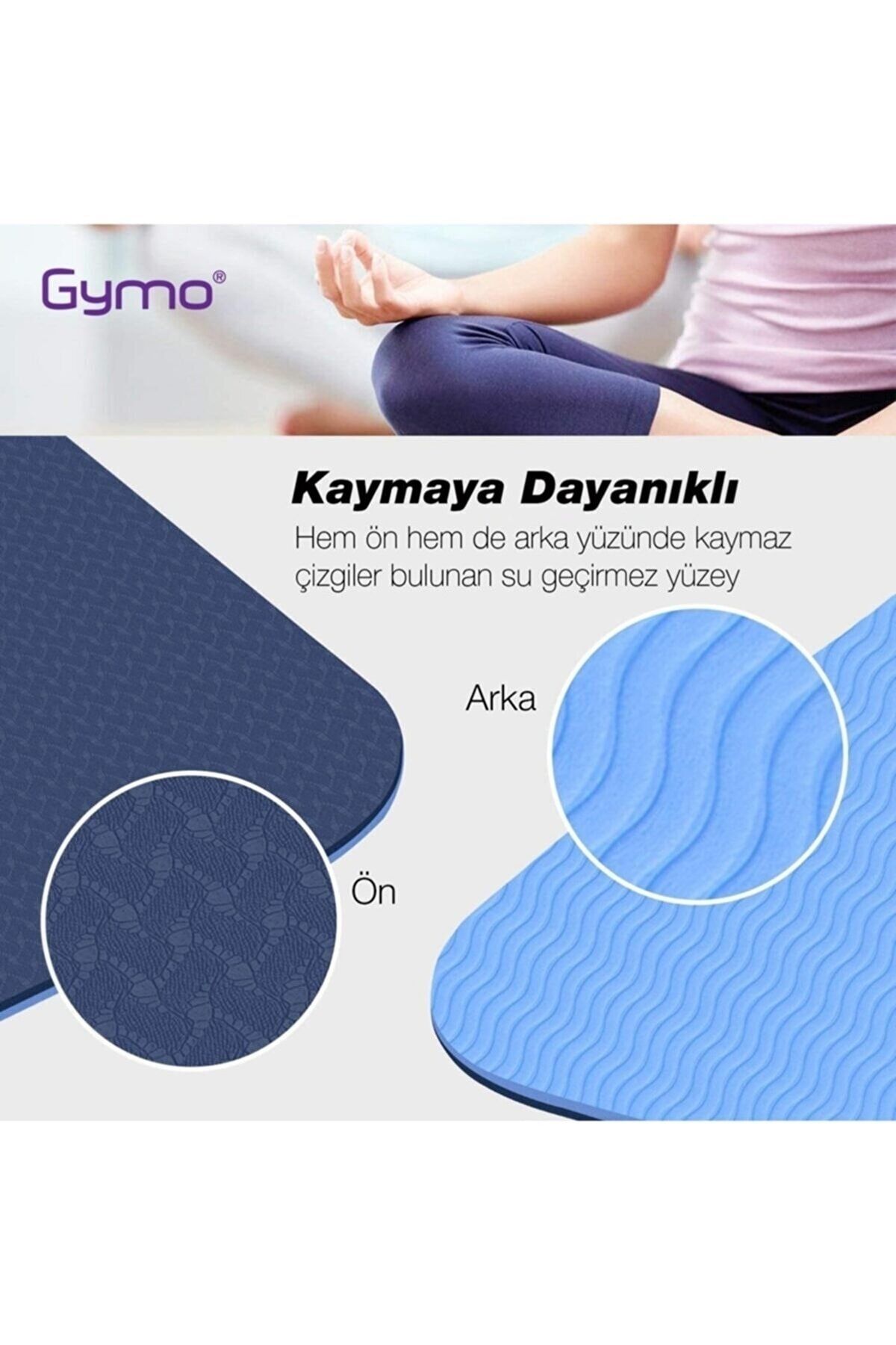 زیرانداز پیلاتس سبز اکولوژیکی 6 میلی متر حمل کیسه یوگا مات کوسن با کیف Gymo