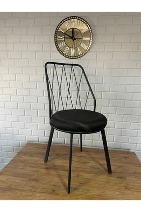 Yıldız Tel Mutfak Ofis Cafe Sandalyesi Siyah 4 Adet Yldztl