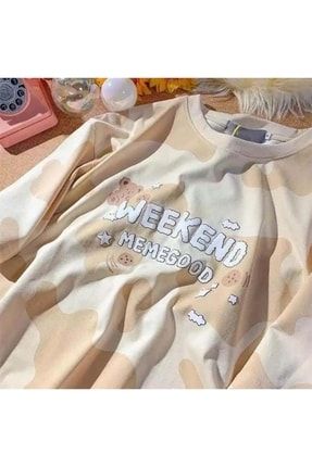 Weekend Memegood Sarı Oversize (unisex) T-shirt ET1791
