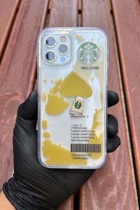 Iphone Uyumlu 12 - 12 Pro Sulu Starbucks Latteli Kılıf 12STRBCKSL