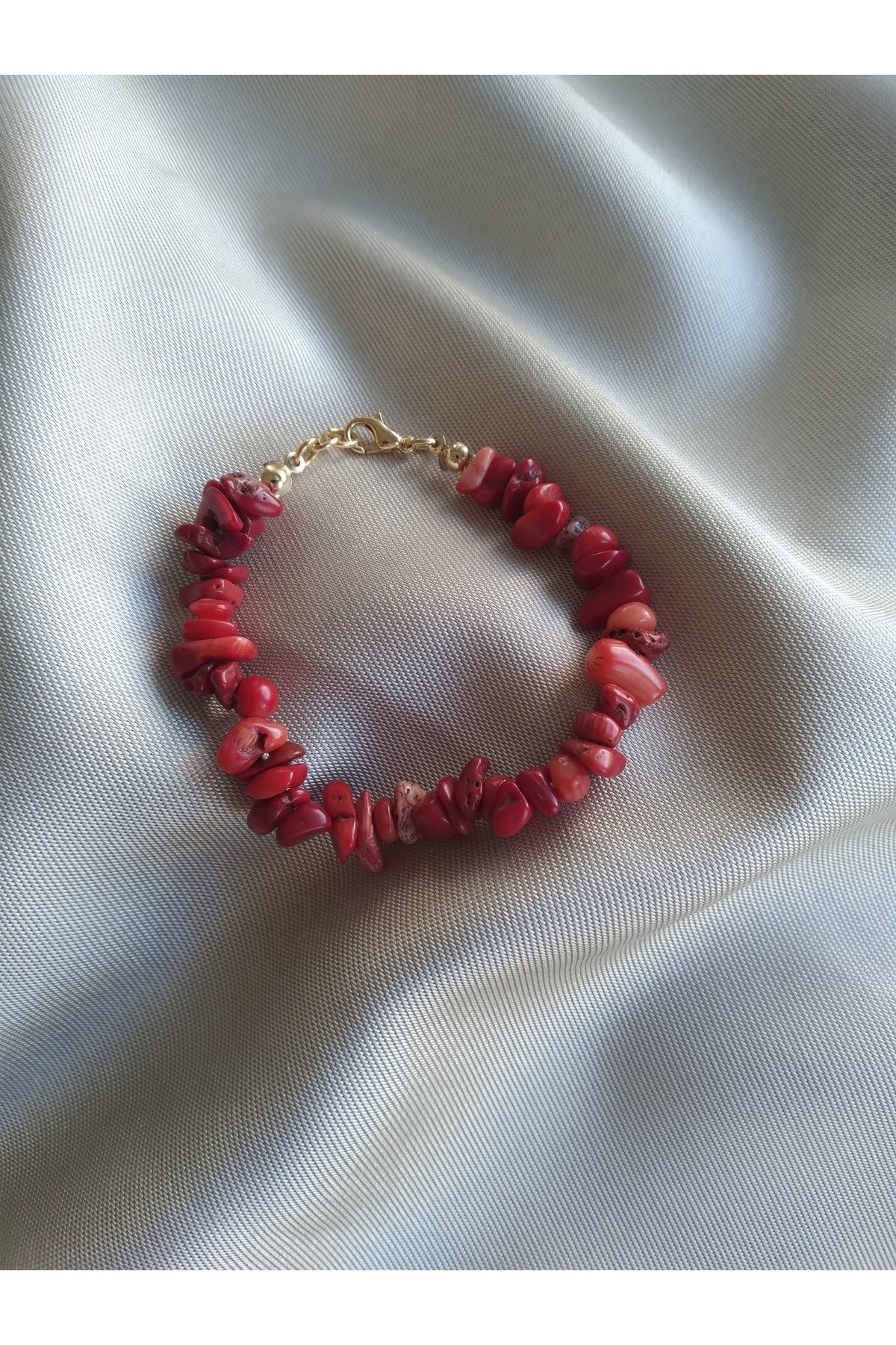 Natural red coral bracelet best sale