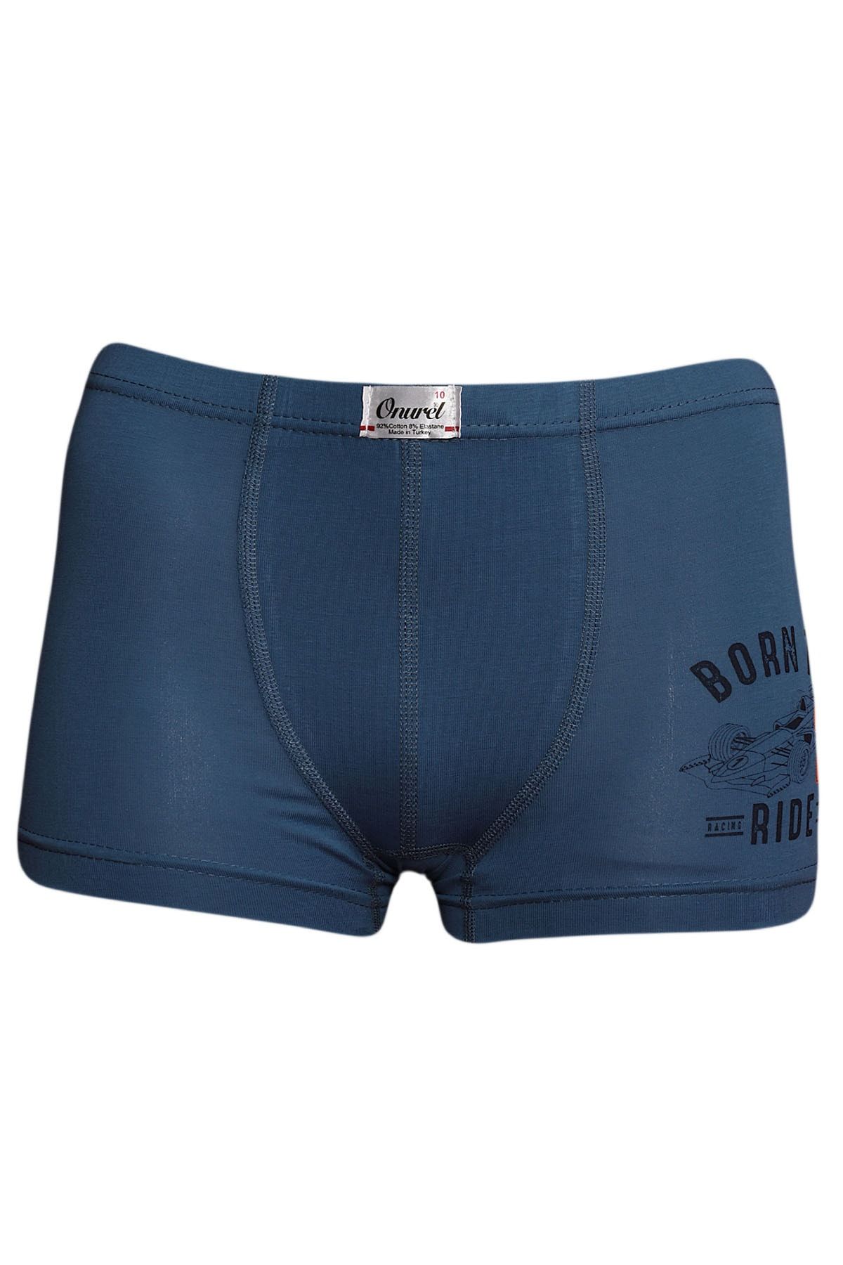 Onurel-Pack of 10 Lycra Colorful Patterned Boys' Boxers 133 F1 5