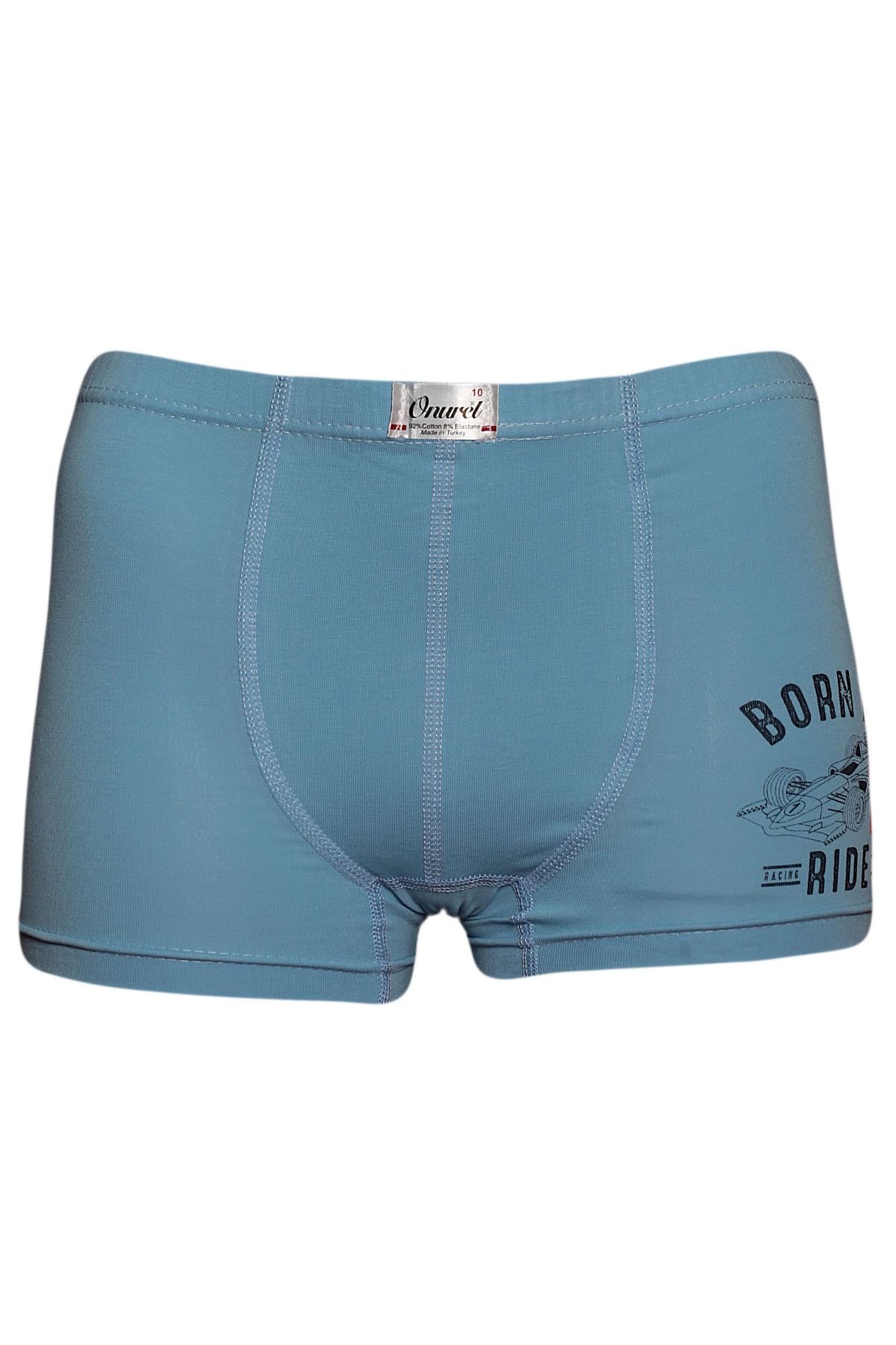 Onurel-Pack of 10 Lycra Colorful Patterned Boys' Boxers 133 F1 6