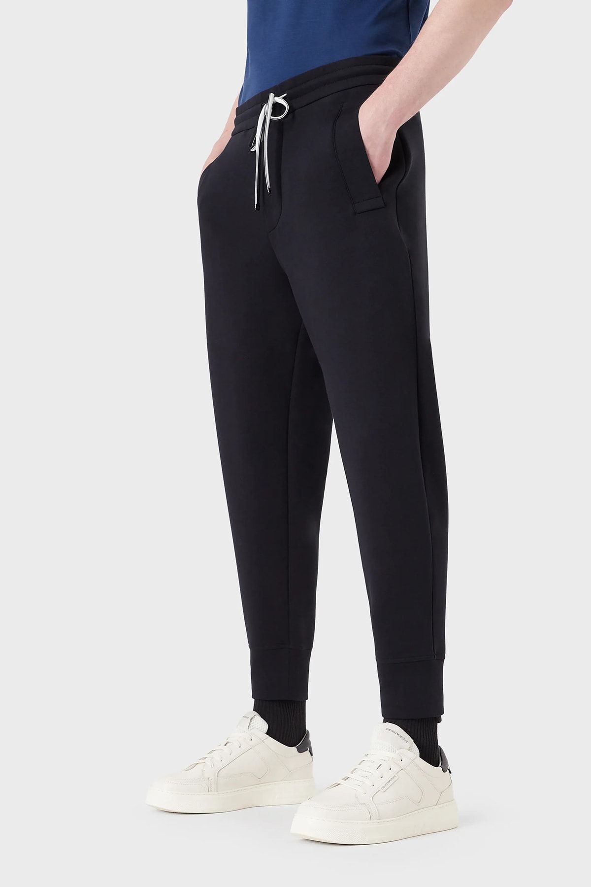 لوگو کمربند الاستیک شلوار جاگر با تناسب معمولی شلوار مردانه 8n1p92 1jhsz 092 Emporio Armani
