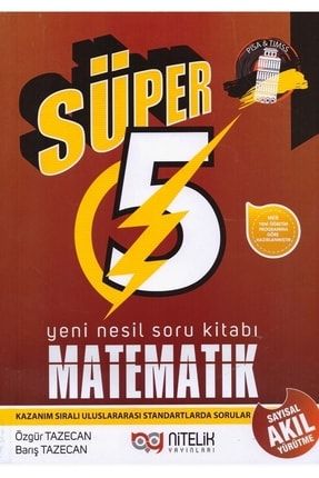 Nitelik 5.sınıf Yeni Nesil Süper Matematik Soru Kitabı STK20258