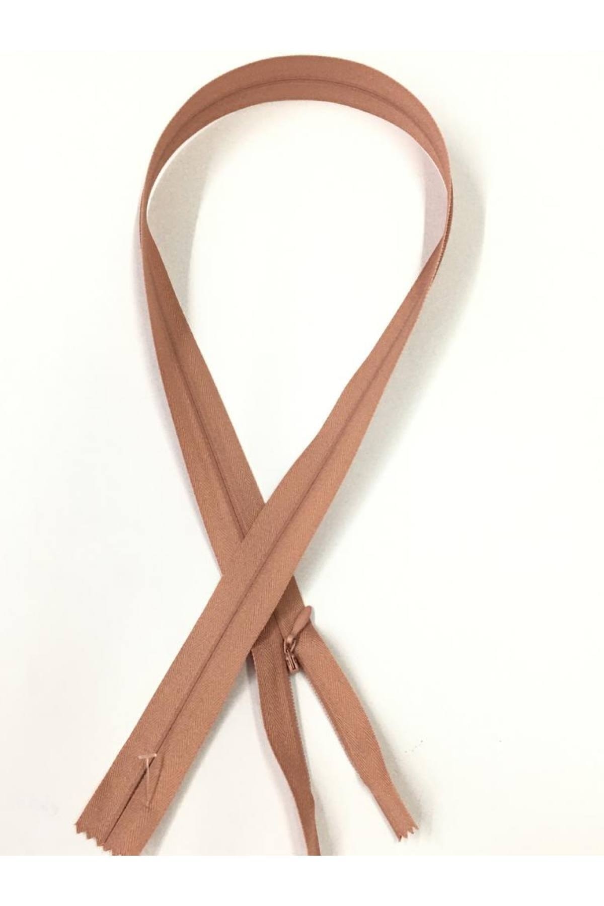 Hidden Dress Zipper / Extra Thick Teeth / 70 Cm Dark Powder